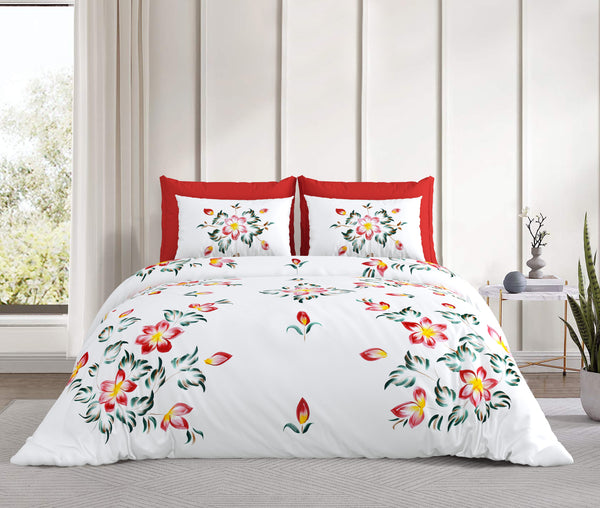 Fury Flora Bedsheet, Artisan , 300 Tc 100% Cotton