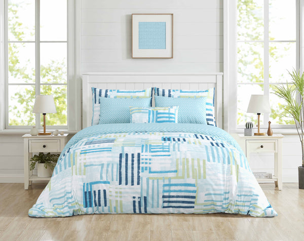 Shine, Blue Lagoon Bedsheet Set, 144 Tc 100% Cotton