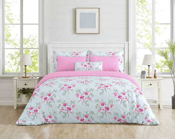 Shine, Patchwork Posies Bedsheet Set, 144 Tc 100% Cotton