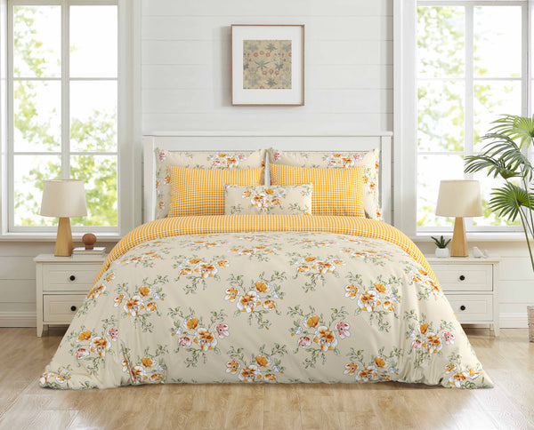 Shine, Citrus Harmony Bedsheet Set, 144 Tc 100% Cotton